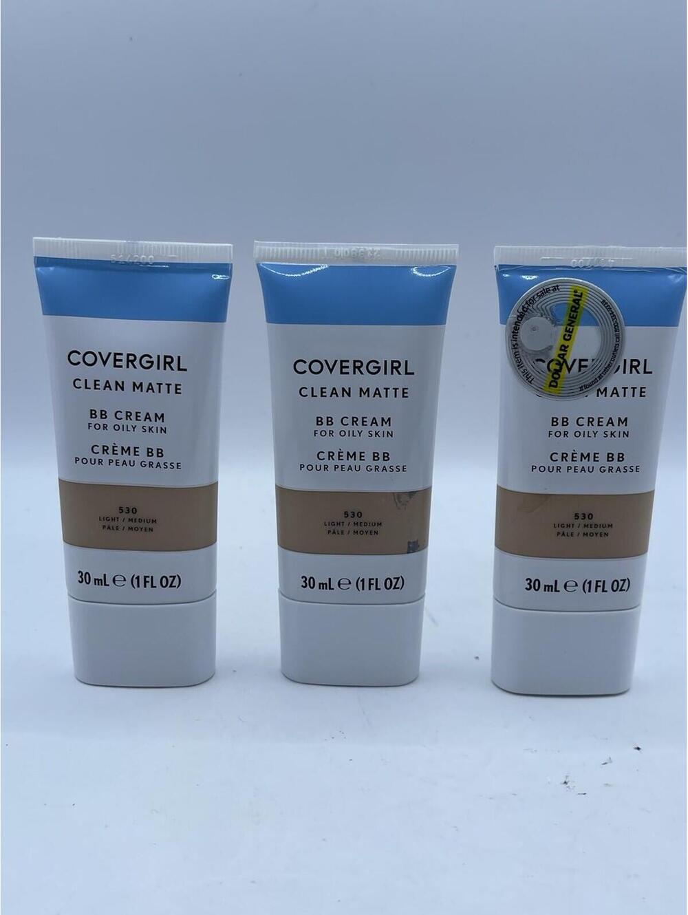 *3 NEW* COVERGIRL Clean Matte BB Cream Oil-Free Long-Lasting 530 LIGHT MEDIUM